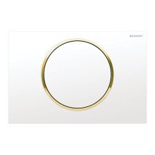 Clapetă de acționare GEBERIT Sigma 10 alb auriu pentru rezervor încastrat