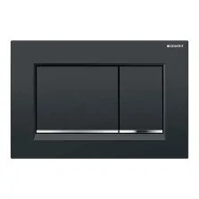 Clapeta de actionare GEBERIT Sigma 30 negru crom lucios cu dubla comanda pentru rezervor incastrat