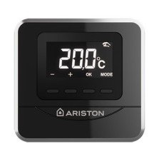 Termostat programabil cu fir Ariston CUBE negru
