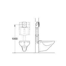 Clapeta de actionare WC Grohe Skate Cosmopolitan hard graphite cu dubla comanda pentru rezervor incastrat
