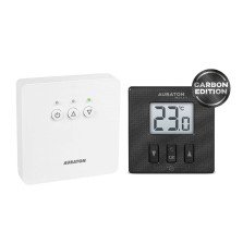 Termostat de ambient AURATON AQUILA SET BLACK fără fir, neprogramabil