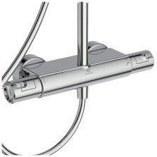 Coloana de dus Ideal Standard Ceratherm T25 cu baterie termostatata si para rotunda