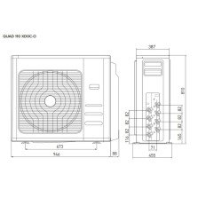 Unitate exterioara aer conditionat multisplit Ariston Prios Quad 110 XD0C-O 36000 BTU, suporta 4 unitati interioare, 3 ani garantie