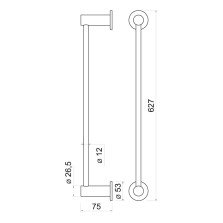 Suport prosop baie Ferro Smile 600 mm crom