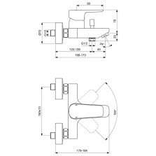 Baterie cada - dus Ideal Standard Ceraplan III B0718AA