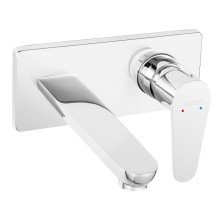 Baterie lavoar Ferro Algeo incastrata cu pipa 18 cm crom