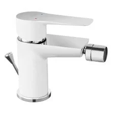 Baterie bideu Ferro Adore alb crom cu ventil