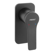 Baterie cada - dus Ferro Stratos incastrata, de perete, negru BSC7PABL