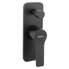 Baterie cada - dus Ferro Stratos incastrata, negru, de perete BSC7PBL