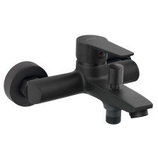 Baterie cada - dus Ferro Ritto BTR1BL de perete, negru