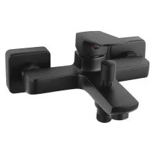 Baterie cada - dus Ferro Vitto Verdeline de perete, negru mat BVI1VLBL