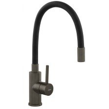 Baterie bucatarie Ferro Zumba Gun Metal cu pipa flexibila BZA4BSSGM