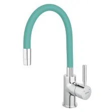Baterie bucatarie Ferro Zumba cu pipa flexibila menta BZA4M