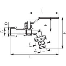 Robinet apa cu bila Ferro F-Comfort G3/8 dublu serviciu KCN10