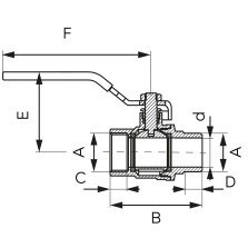 Robinet apa cu bila Ferro F-Power G1/2 KFP11