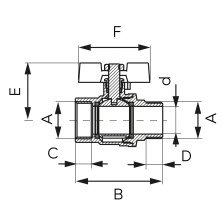 Robinet apa cu bila Ferro F-Power G3/8 KFPM101