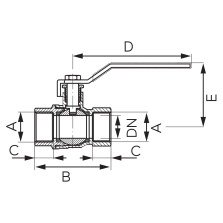 Robinet de trecere apa cu bila Ferro Herkules G1/2 KPH1