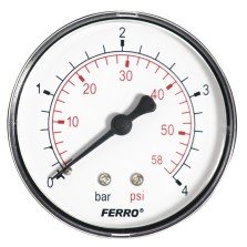 Manometru axial Ferro M6304A, 63 mm, 1/4", 0-4 bar