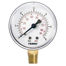 Manometru radial Ferro M6306R, 63 mm, 1/4", 0-6 bar
