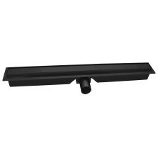 Rigola dus liniara Ferro Super Slim Pro OLSP1-80-BL, cu sifon, inox si plastic, ø 40 mm, 80 cm