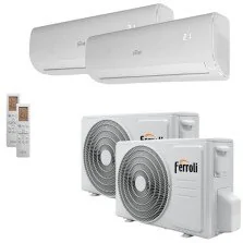 Pachet 2 aere conditionate Ferroli Giada S 12000 BTU WIFI Clasa A++ / A+, Functia Follow ME, Functia Fresh 2CP001MF-C