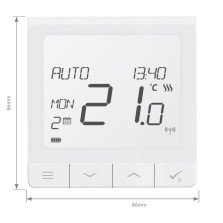 Termostat ambient Salus Quantum WQ610 cu fir, neprogramabil, montaj in doza, 5 ani garantie