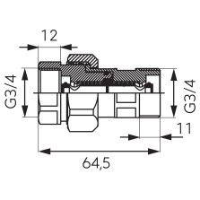 Conector rapid pentru vas de expansiune Ferro SN01 alama 3/4