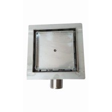 Rigola dus patrata GEHLER PIEDRA din inox SQ-05 13cm