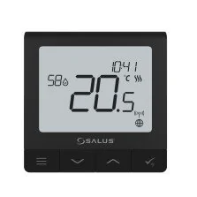 Termostat ambient Salus Quantum SQ610BRF fara fir, compatibil cu sistemul IT600 smart Home - negru, 5 ani garantie