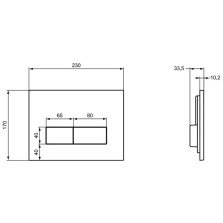 Clapeta de actionare WC Ideal Standard Eco Systems alb