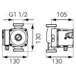 Pompa circulatie Ferro 0203W 25-40 130 pentru apa potabila