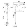 Baterie lavoar cu senzor și mixer cromat 6V SCHELL MODUS E