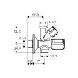 Robinet colțar combinat 1/2 - 1/2 Schell Comfort