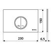 Clapeta de actionare WC SCHELL Circum cromat mat cu dubla comanda pentru rezervor incastrat