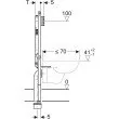 Bazin incastrat pentru WC GEBERIT Duofix Sigma 8 cm