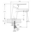 Baterie lavoar monocomanda BIRKEN 1420121C