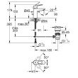 Baterie lavoar Grohe Bauloop 23335000 Marimea S, Metal, Crom