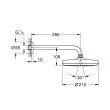 Set de dus fix Grohe Tempesta 286mm 1 jet