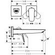 Baterie lavoar incastrata Hansgrohe Logis Fine crom lucios