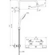 Coloana de dus Ideal Standard Ceratherm T25 cu baterie termostatata si para rotunda