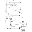 Baterie lavoar Ideal Standard Ceraflex B1713AA crom cu ventil