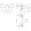Baterie dus Ideal Standard Ceraflex B1720AA crom