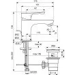 Baterie lavoar Ideal Standard Alpha BC486AA crom
