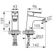 Baterie lavoar Ferro Ritto BTR2BL negru