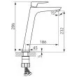 Baterie lavoar inalta Ferro Vitto Verdeline, crom BVI2LVL