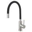 Baterie bucatarie Ferro Zumba cu pipa flexibila neagra inox BZA4B