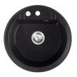 Chiuveta compozit Ferro Mezzo II rotunda 51 cm grafit lucios