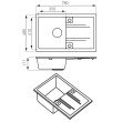 Chiuveta compozit Ferro Mezzo II reversibila 78x48 cm grafit
