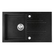Chiuveta compozit Ferro Mezzo II reversibila 78x48 cm grafit lucios