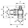 Robinet apa cu bila Ferro F-Power G1 cu racord olandez KFPS3A